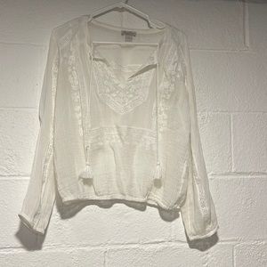 Embroidered lightweight top